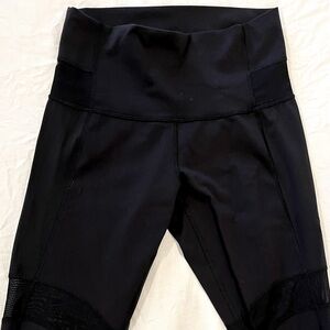 Lululemon high rise leggings with mesh detail